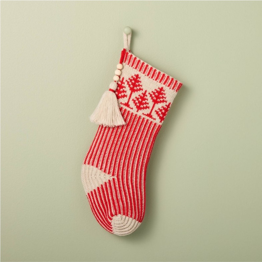 20" Tree Knit Stocking Red - Hearth & Hand™ with Magnolia